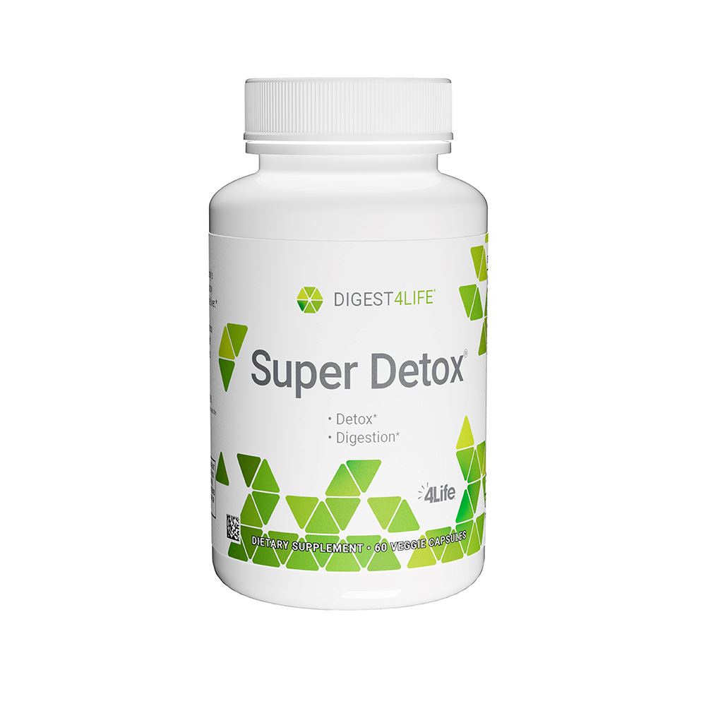 4Life Super Detox - Dietary Supplement Supports Detoxification and Healthy Liver Function - Supplement Formula with Artichoke, Calcium D-Glucarate, and Milk Thistle - 60 Capsules, Front Image