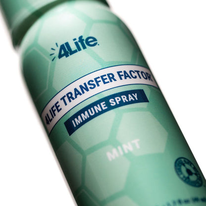 4Life Transfer Factor Immune Spray - Mouth and Throat Immune System Support Spray - Formula with Zinc, Marshmallow Root Extract, and Colloidal Silver - 1.7 Fluid Ounces - Mint Flavor, Close Up Image