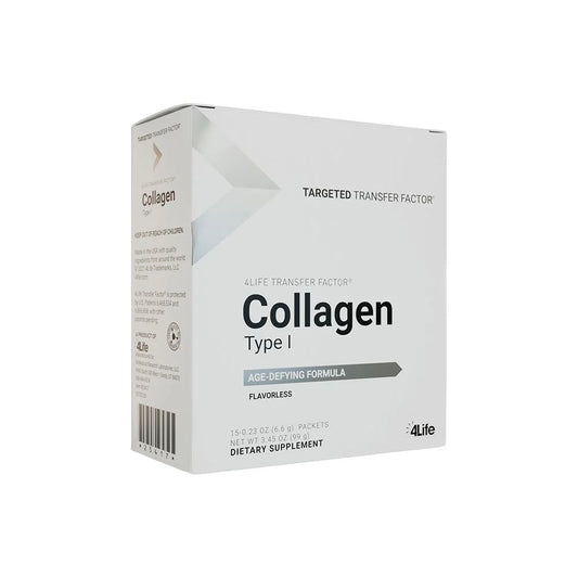 4life Transfer Factor Type 1 Collagen Supplement Hydrolyzed Marine Collagen Peptides for Skin Elasticity and Healthy Hair and Nails, Front Image