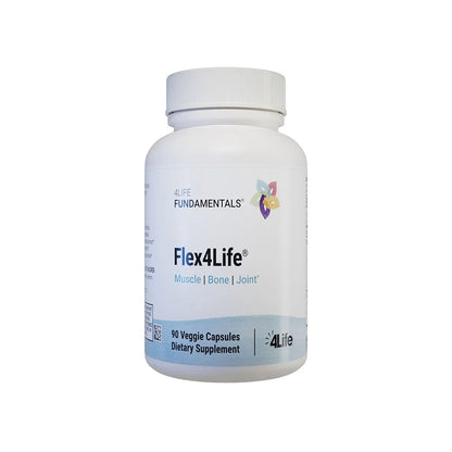 4Life Transfer Factor Flex4Life - Joint Support Formula with Boswellia Serrata, Bromelain, Protease, Hyaluronic Acid & Turmeric for Healthy Joint Tissue, Flexibility & Agility - Muscle and Joint Health - 90 Veggie Capsules, Front Image