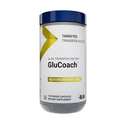 4Life Transfer Factor GluCoach for Diabetics, Healthy Glucose Levels - Targeted Healthy Hormone Balance, Endocrine, and Metabolic System Support - Dietary Supplement Supports Healthy Metabolism - 120 Capsules, Front Image