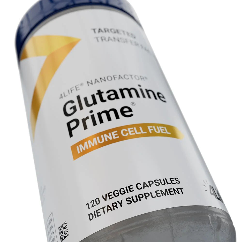 4Life Glutamine Prime Glutamine Supplement with L-Glutamine, L-Arginine, Cysteine, and Alpha lipoic acid Immune System Support - Overall Wellness and Energy Boost - 120 Veggie Capsules, Bottom View