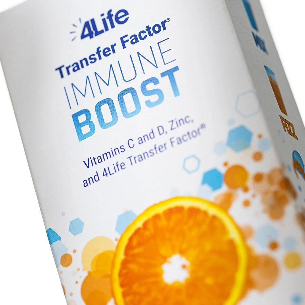 4Life Transfer Factor Immune Boost Immune Defense with Transfer Factor, Zinc, Vitamin D, Vitamin K2 and Vitamin C - 5 Powder Packs, Close Up Image