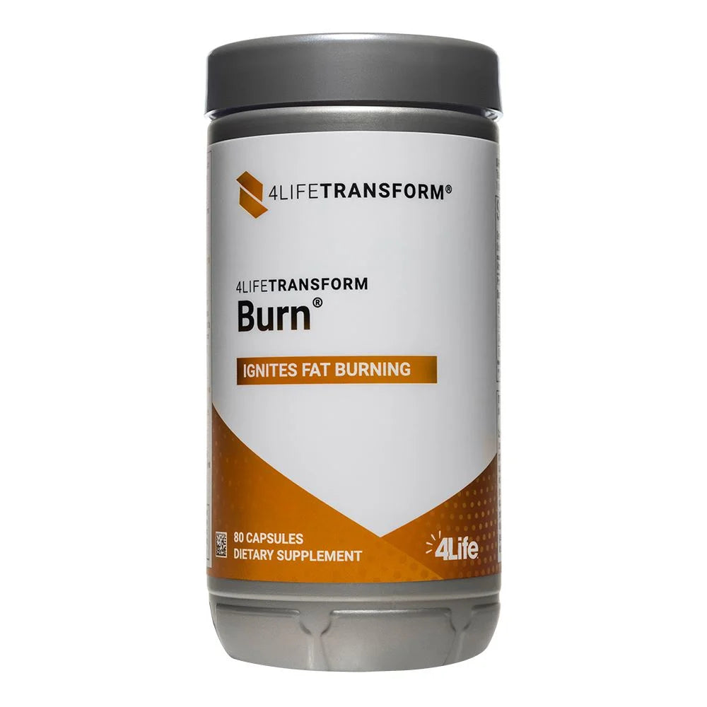 4life Transfer Factor Burn Thermogenic Fat Burner for Weight Loss and Calorie Burning with African Mango, Front Image