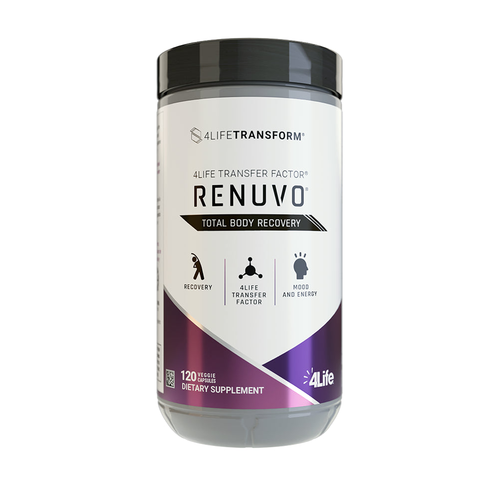 4Life - Transform Transfer Factor Renuvo Ashwagandha, Resveratrol, Cortisol Blocker blend- Anti Aging - 120 Capsules, Front View