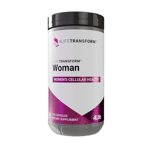 4LifeTransform Woman – Cellular Aging & Wellness Supplement for Women with L-Citrulline, Velvet Bean & Evening Primrose Extracts - Supports Healthy Skin & Nitric Oxide Production - 120 Capsules, Front Image