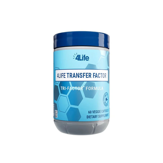 4Life Transfer Factor Tri-Factor Formula - Advanced Immune Support Supplement with Cow Colostrum & Chicken Egg Yolk - Boosts NK Cell Activity & Overall Immunity - 60 Veggie Capsules, Front Image