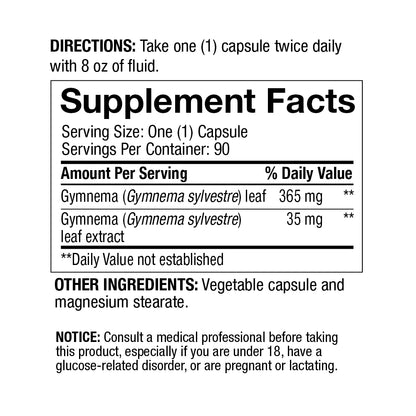 4Life Gurmar Supplement Facts